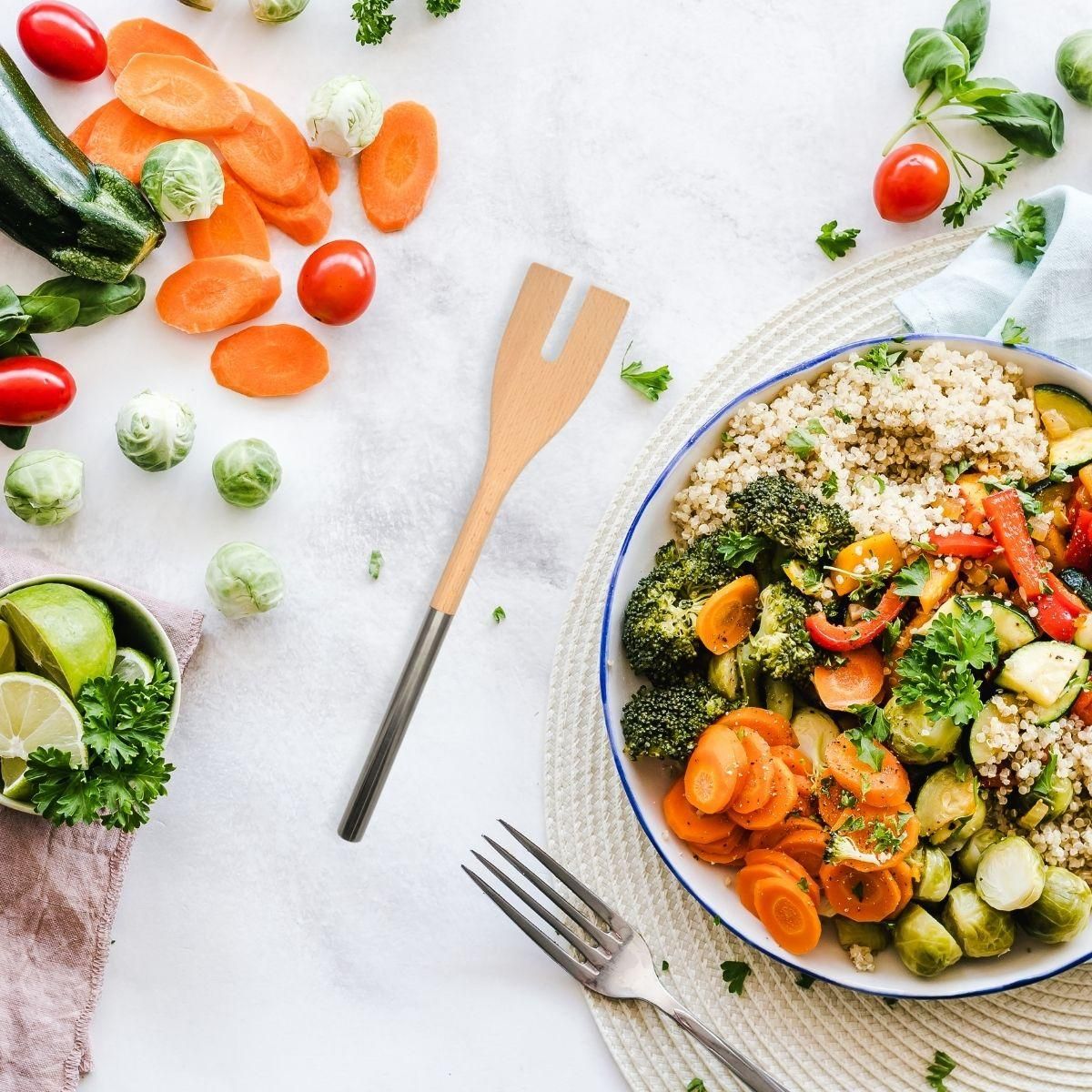 Fackelmann Ensemble de 2 Fourchettes à salade verte en bois 34 cm Fackelmann Boissellerie