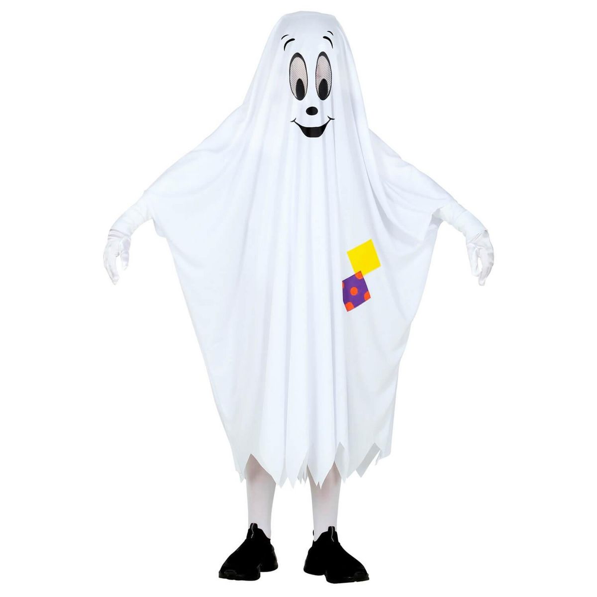 WIDMANN Déguisement de Fantôme - Poncho Enfant - Mixte - 4/5 ans (104 à 110 cm)