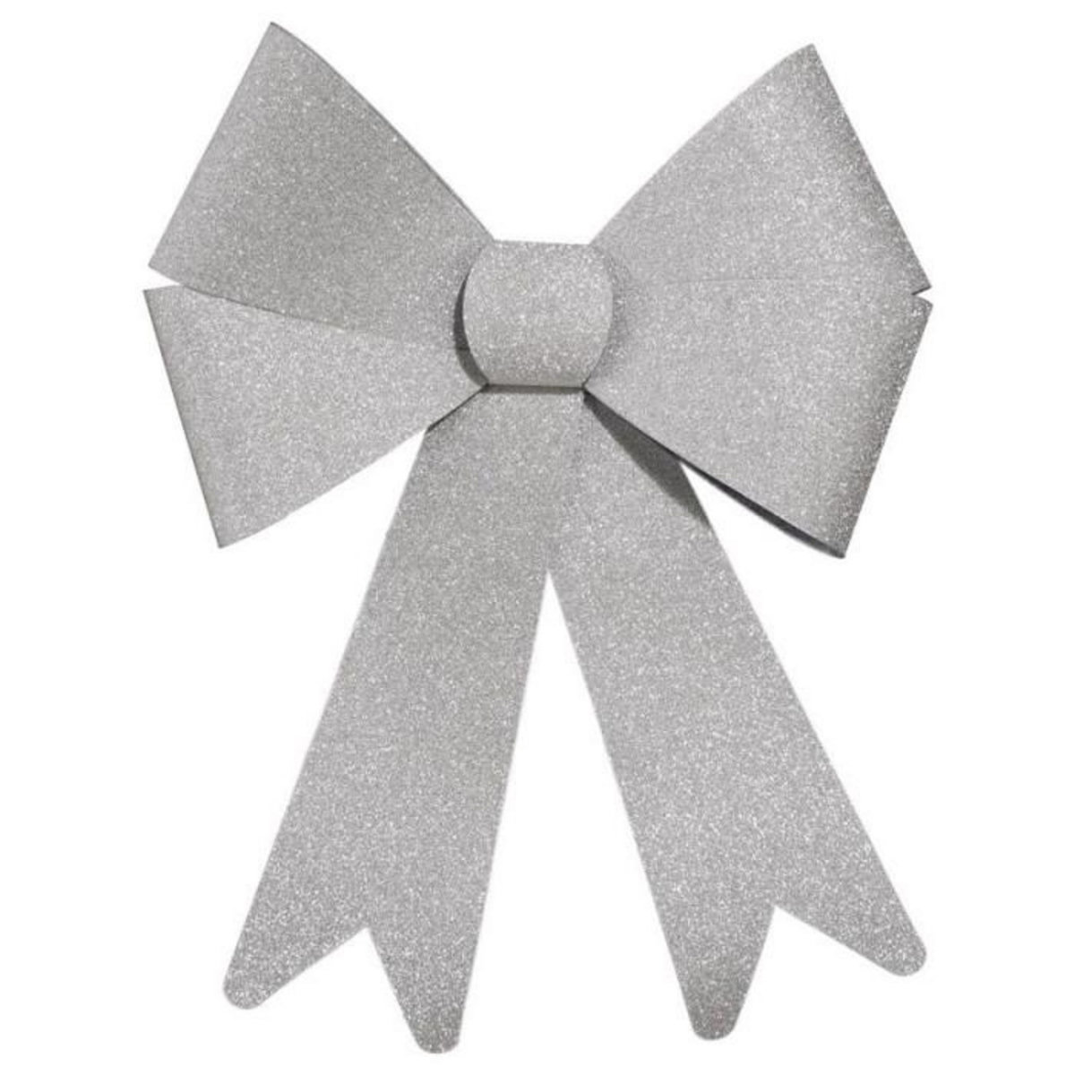 FEERIC LIGHT & CHRISTMAS Nœud Déco à Paillettes  Colorama  30cm Argent