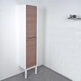 Colonne de salle de bain VARI 1 porte blanc/brun