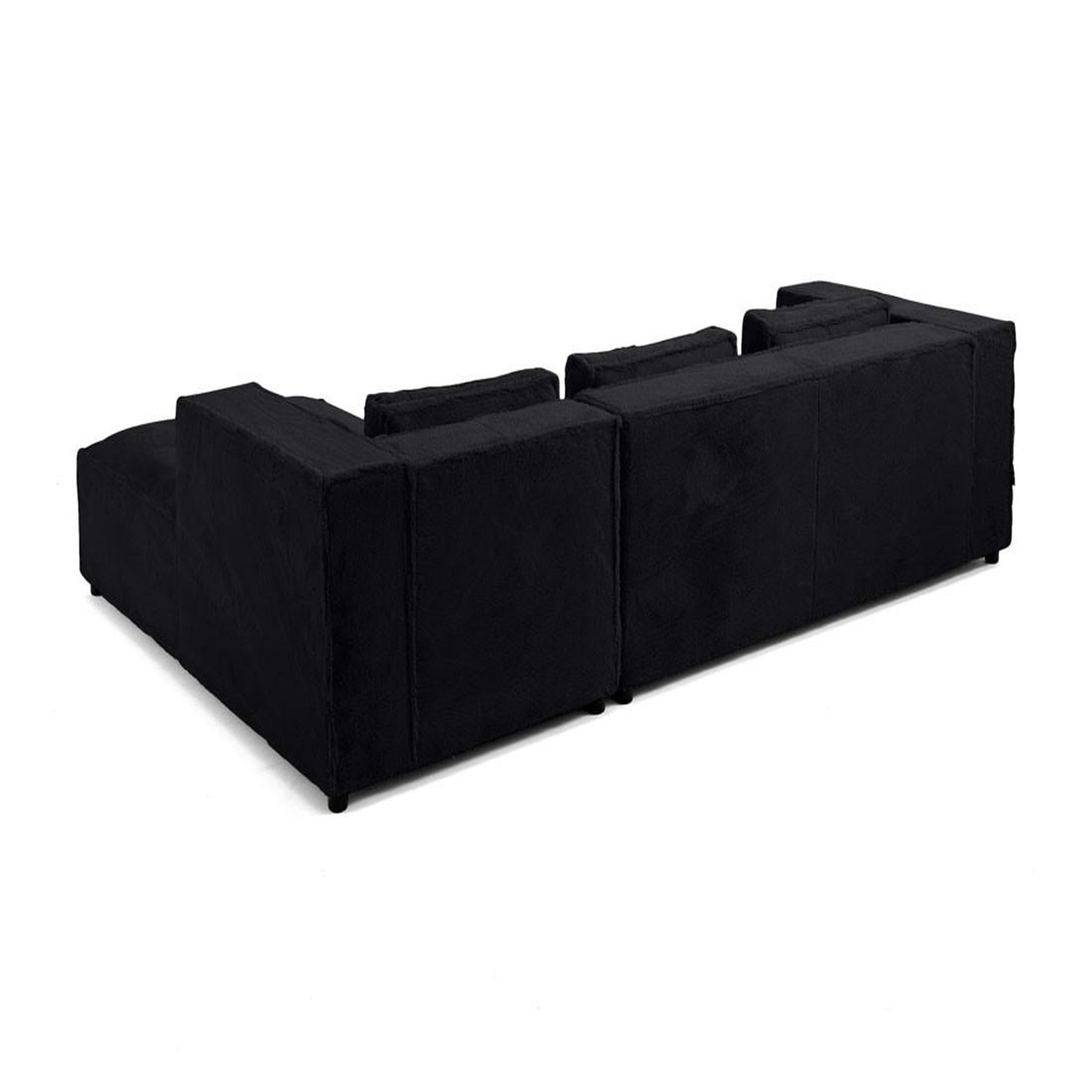 Voir la diapositive 4 : LISA DESIGN Stella - canapé d'angle droit - 4 places - en fausse fourrure