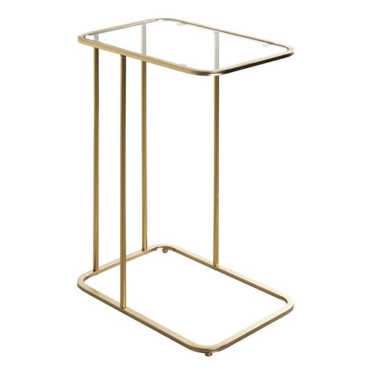 Paris Prix Table d'Appoint Design  Verre Trempé  65cm Or