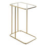Voir la diapositive 1 : Paris Prix Table d'Appoint Design  Verre Trempé  65cm Or