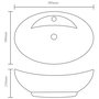 Voir la diapositive 6 : VIDAXL Vasque ovale a trou trop-plein/robinet ceramique pour salle de bain