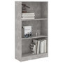 Voir la diapositive 3 : VIDAXL Bibliotheque 3 niveaux Gris beton 60x24x109cm Bois d'ingenierie