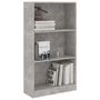 Voir la diapositive 3 : VIDAXL Bibliotheque 3 niveaux Gris beton 60x24x109cm Bois d'ingenierie
