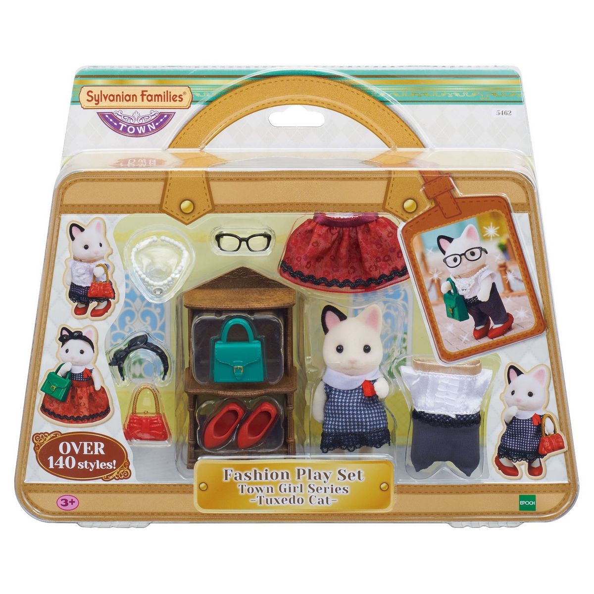 Sylvanian families 5462 Valisette de mode et grande soeur chat bicolore
