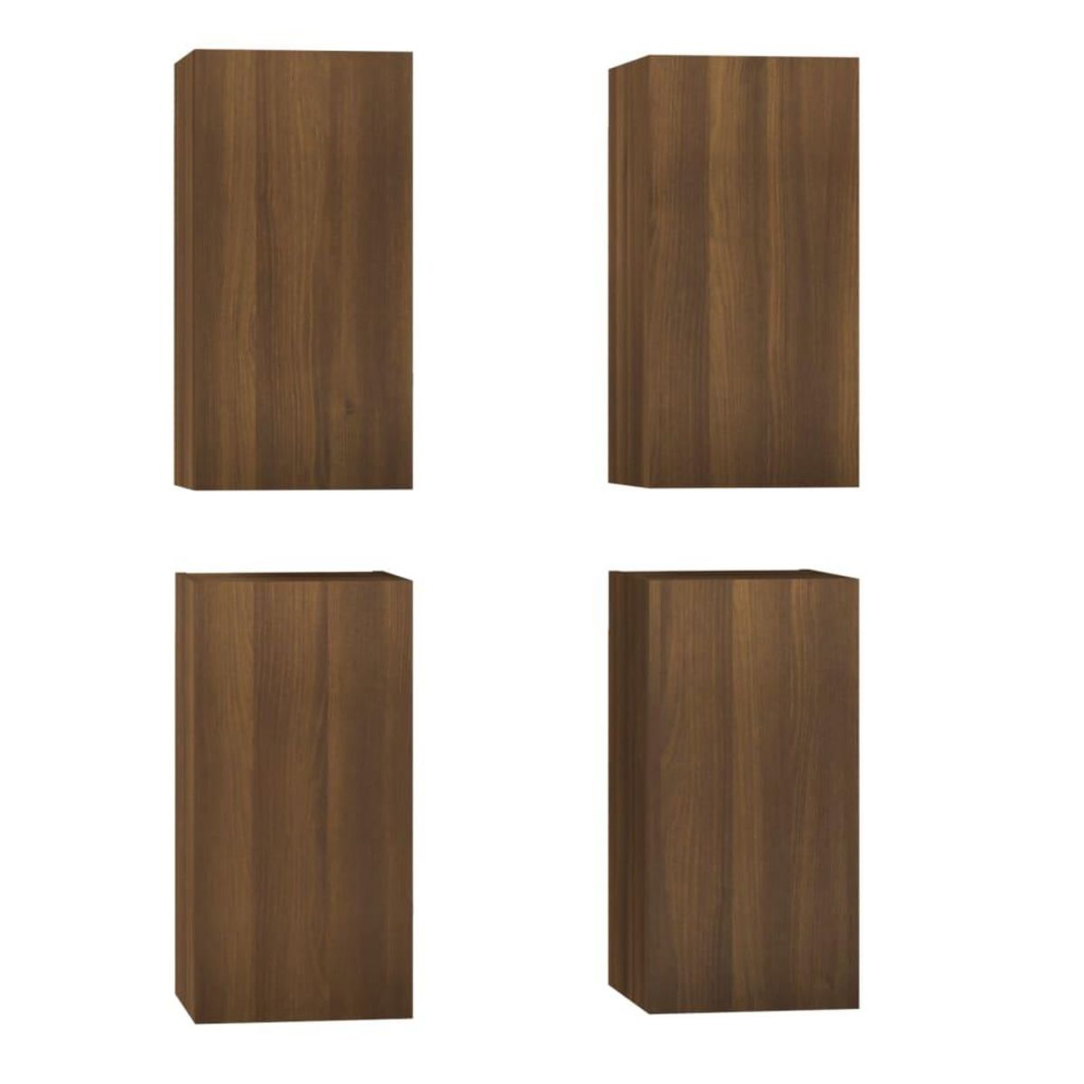 VIDAXL Meubles TV 4 pcs Chene marron 30,5x30x60 cm Bois d'ingenierie