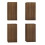 Voir la diapositive 2 : VIDAXL Meubles TV 4 pcs Chene marron 30,5x30x60 cm Bois d'ingenierie