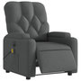 Voir la diapositive 3 : VIDAXL Fauteuil inclinable de massage electrique gris fonce tissu