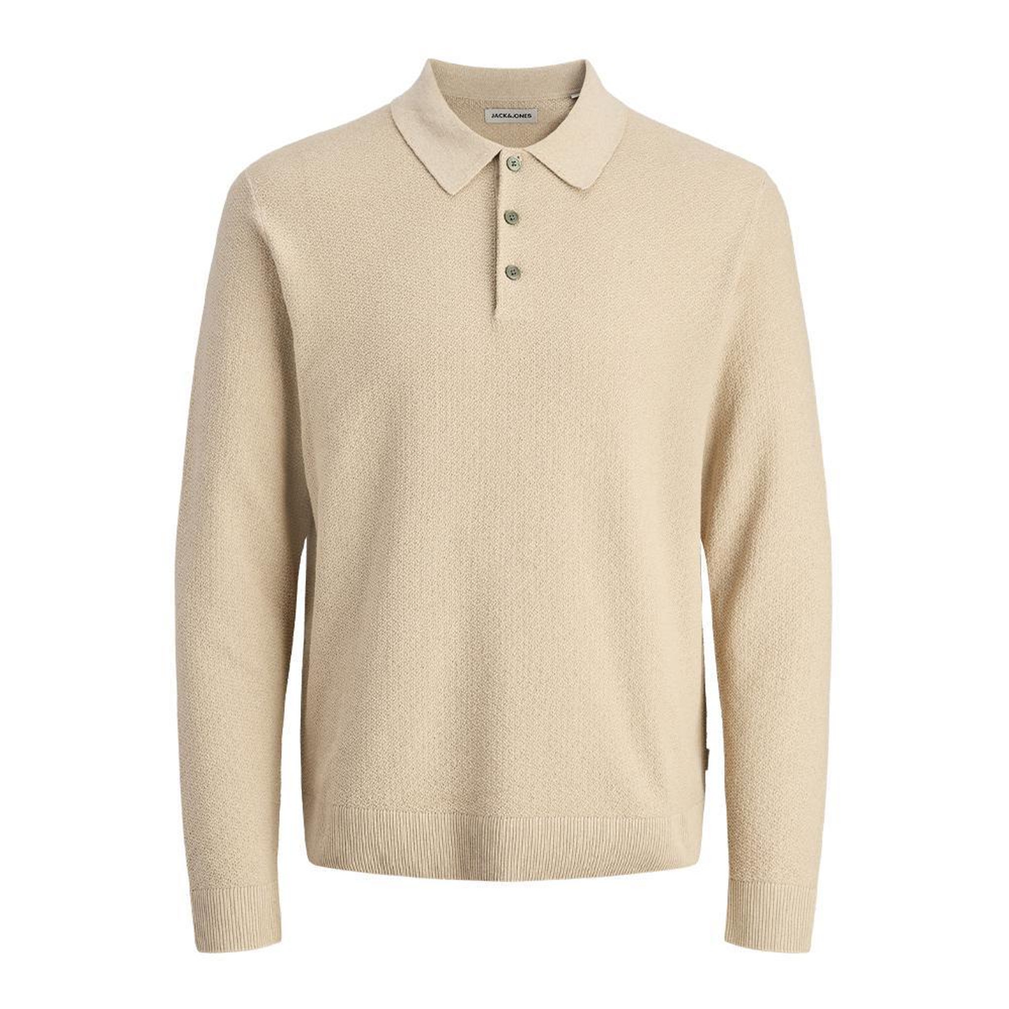 Jack & Jones Polo Manches Longues  Homme Jack & Jones Sandri. Coloris disponibles : Beige