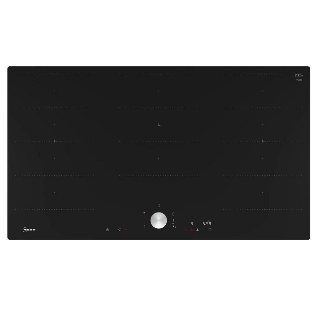 Neff Table de cuisson induction 90cm 5 feux 1100w noir - T69PTX4L0
