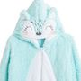 Voir la diapositive 2 : INEXTENSO Combi pyjama à capuche peluche fille turquoise