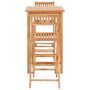 Voir la diapositive 3 : VIDAXL Ensemble de bar 3 pcs Bois de teck solide