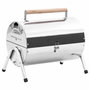 Voir la diapositive 1 : VIDAXL Barbecue au charbon portable Acier inoxydable Grilles doubles