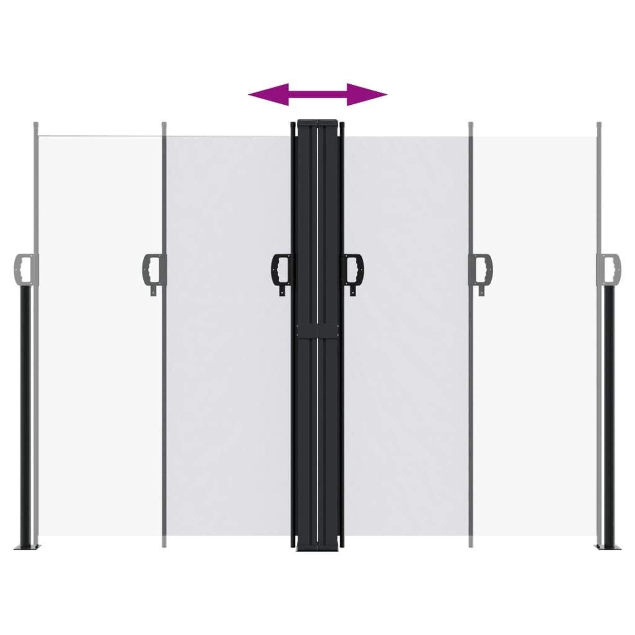 Voir la diapositive 5 : VIDAXL Auvent lateral retractable blanc 180x1200 cm
