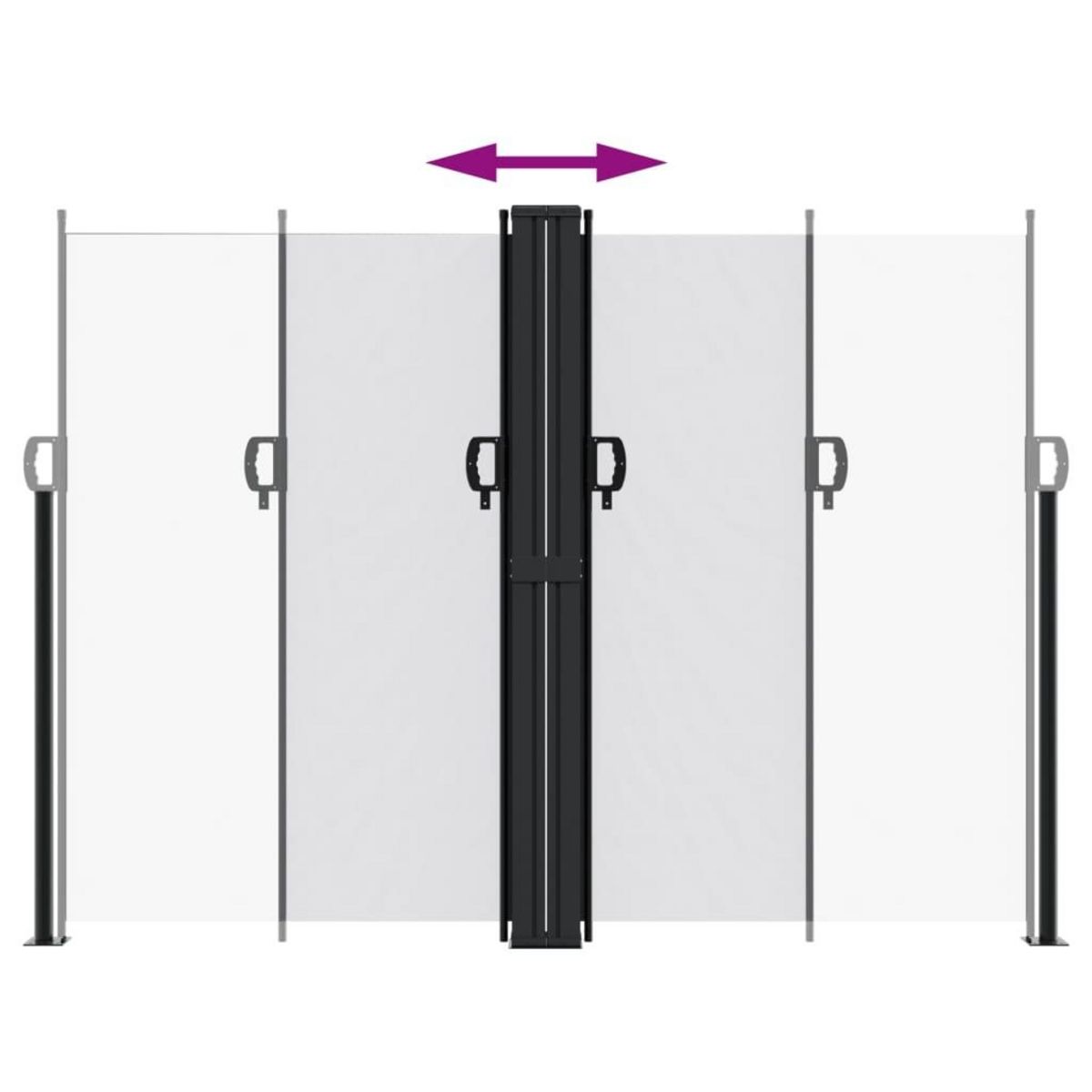 VIDAXL Auvent lateral retractable blanc 180x1200 cm