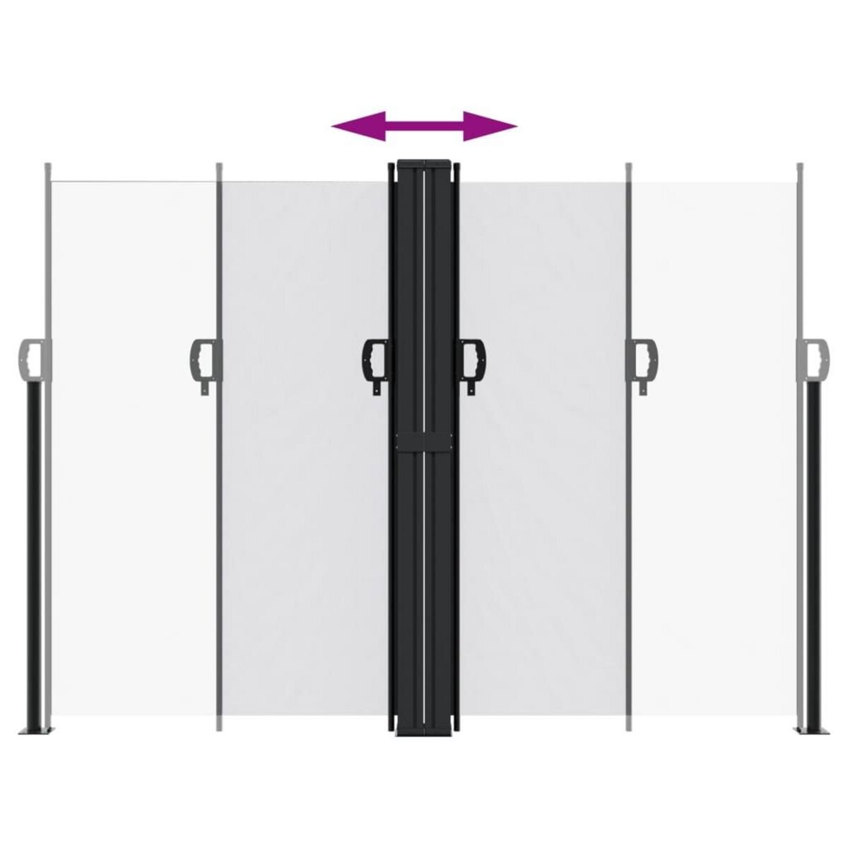 VIDAXL Auvent lateral retractable blanc 180x1200 cm