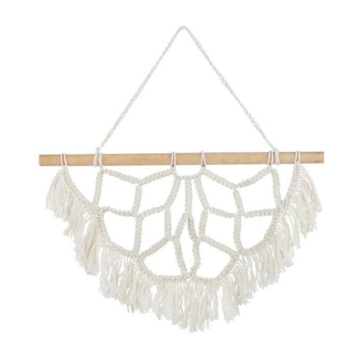 Paris Prix Déco Murale à Suspendre  Demi Mandala  60cm Blanc