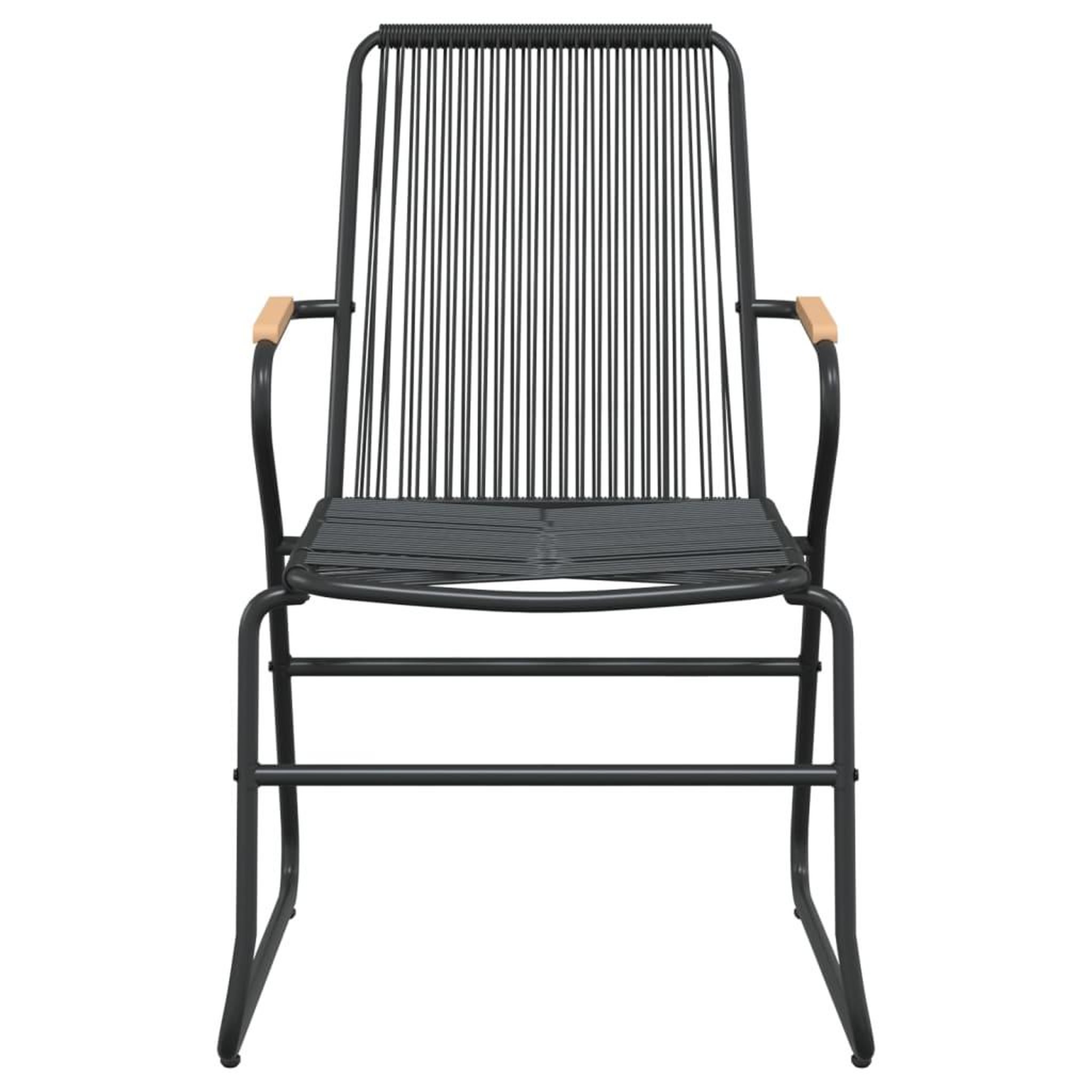 Voir la diapositive 4 : VIDAXL Chaises de jardin lot de 2 noir 58x59x85,5 cm Rotin PVC