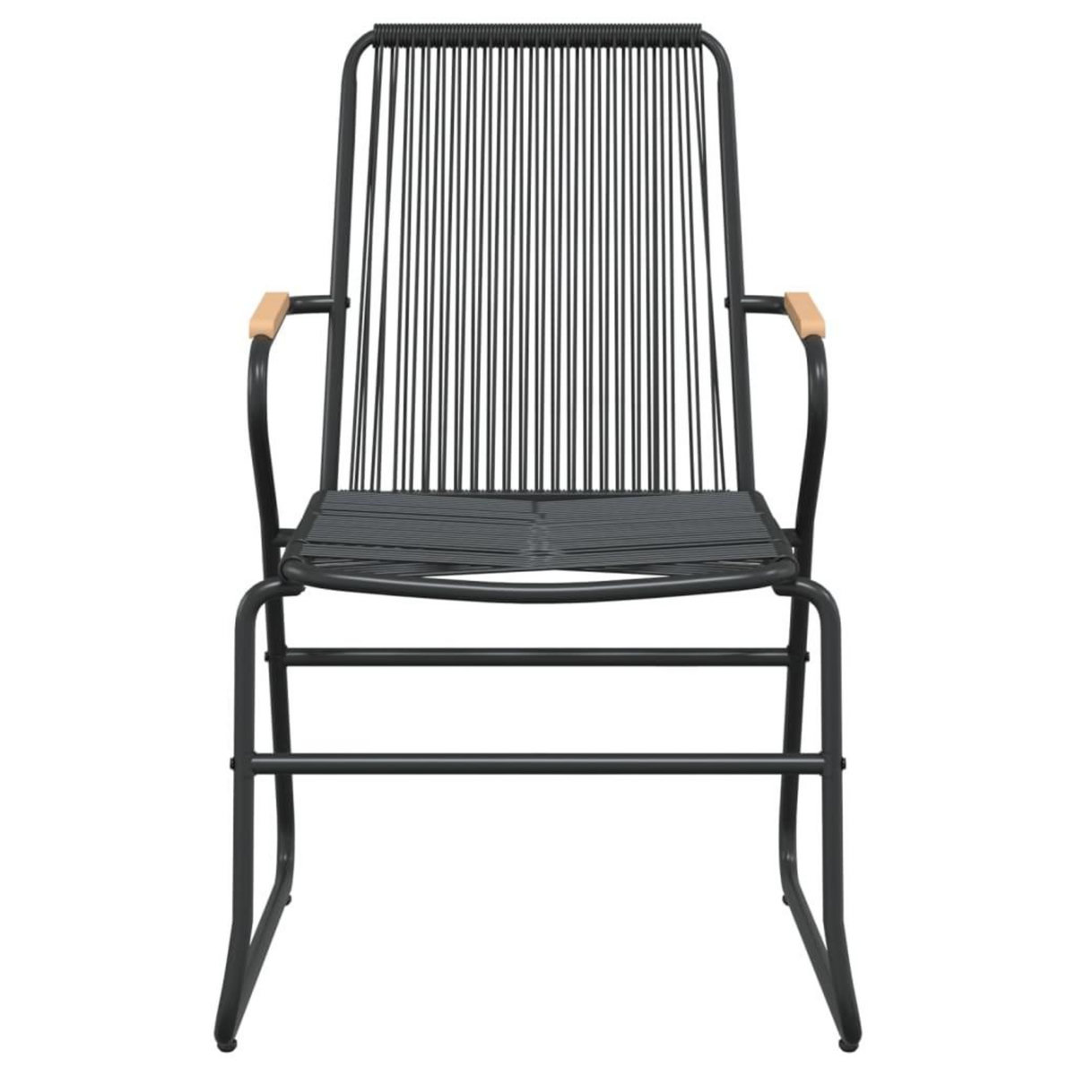 VIDAXL Chaises de jardin lot de 2 noir 58x59x85,5 cm Rotin PVC