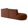 Voir la diapositive 6 : LISA DESIGN Santorini - canapé modulable d'angle droit + pouf - 4 places - en tissu texturé