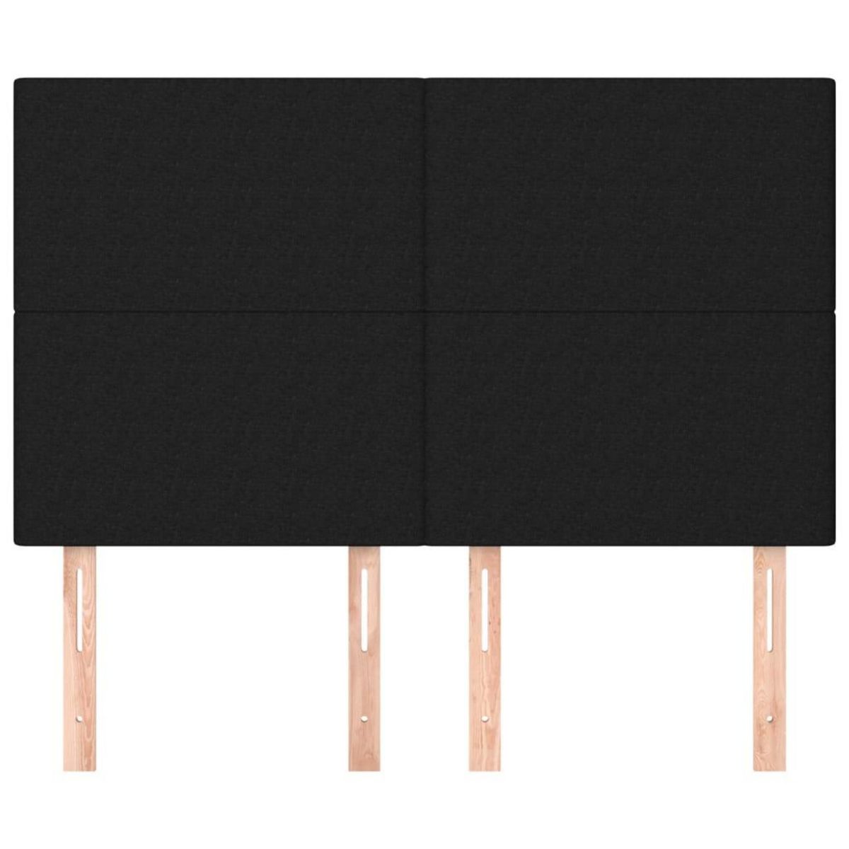 VIDAXL Tetes de lit 4 pcs Noir 72x5x78/88 cm Tissu