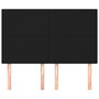 Voir la diapositive 3 : VIDAXL Tetes de lit 4 pcs Noir 72x5x78/88 cm Tissu