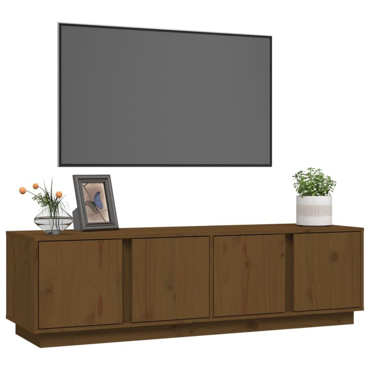 VIDAXL Meuble TV Marron miel 140x40x40 cm Bois de pin massif
