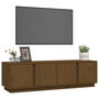 Voir la diapositive 4 : VIDAXL Meuble TV Marron miel 140x40x40 cm Bois de pin massif