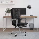 VIDAXL Fauteuil inclinable de bureau Noir Similicuir