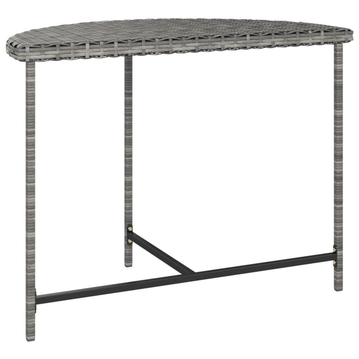 VIDAXL Table de jardin Gris 100x50x75 cm Resine tressee