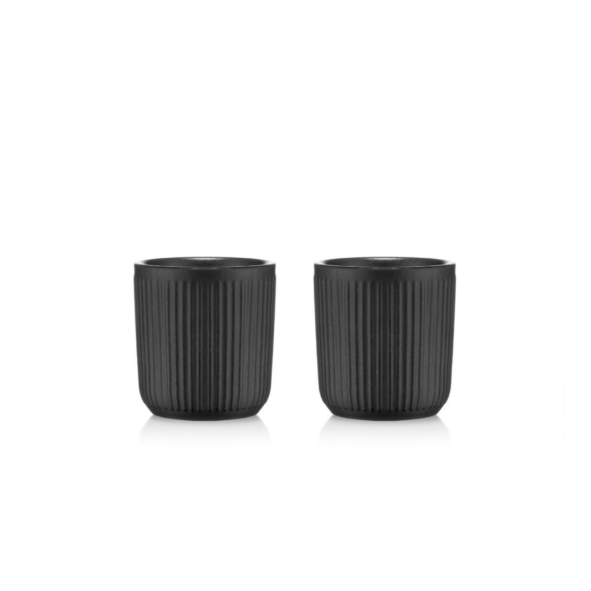 Voir la diapositive 2 : Bodum 2 tasses à café double paroi 10cl noir - 12059-259
