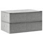 Voir la diapositive 4 : VIDAXL Boîtes de rangement 2 pcs Tissu 70x40x18 cm Gris
