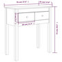 Voir la diapositive 6 : VIDAXL Table console Blanc 70x35x75 cm Bois massif de pin