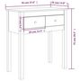 Voir la diapositive 6 : VIDAXL Table console Blanc 70x35x75 cm Bois massif de pin