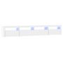 Voir la diapositive 2 : VIDAXL Meuble TV avec lumieres LED Blanc brillant 240x35x40 cm
