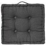 ATMOSPHERA Coussin de Sol  Dorian  40x40cm Gris Foncé
