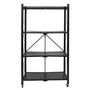 Voir la diapositive 2 : Paris Prix Étagère Pliable en Métal  4 Niveaux  127cm Noir