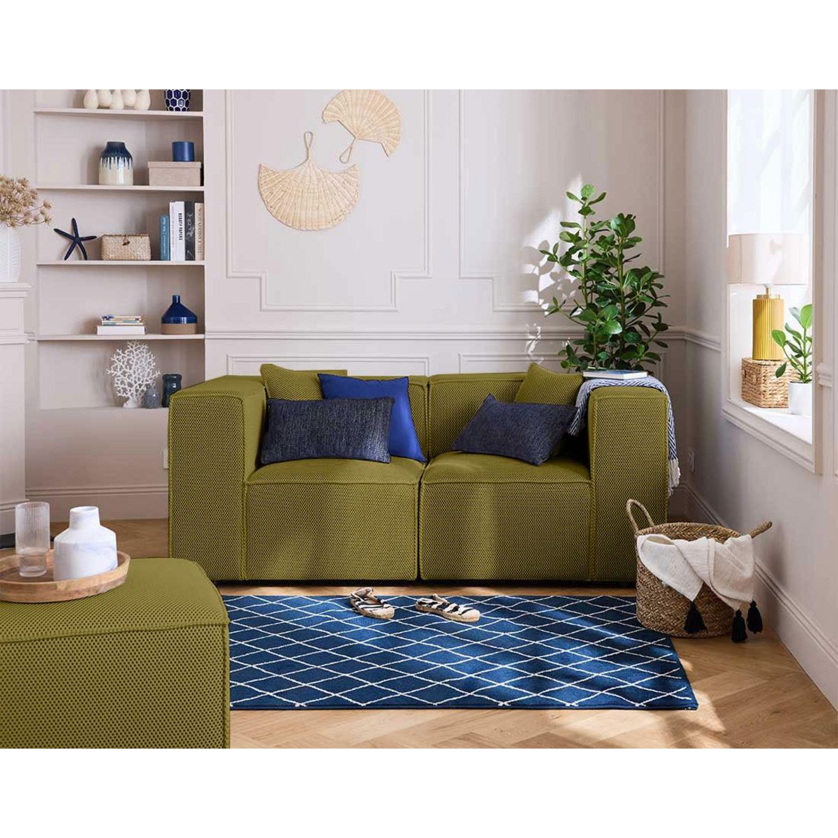 LISA DESIGN Arty - canapé modulable 2 places - en tissu mailles 3d