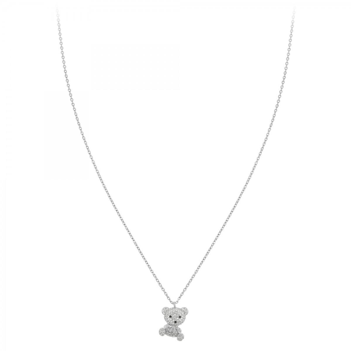 SC CRYSTAL Collier ourson SC Crystal orné de zirconium