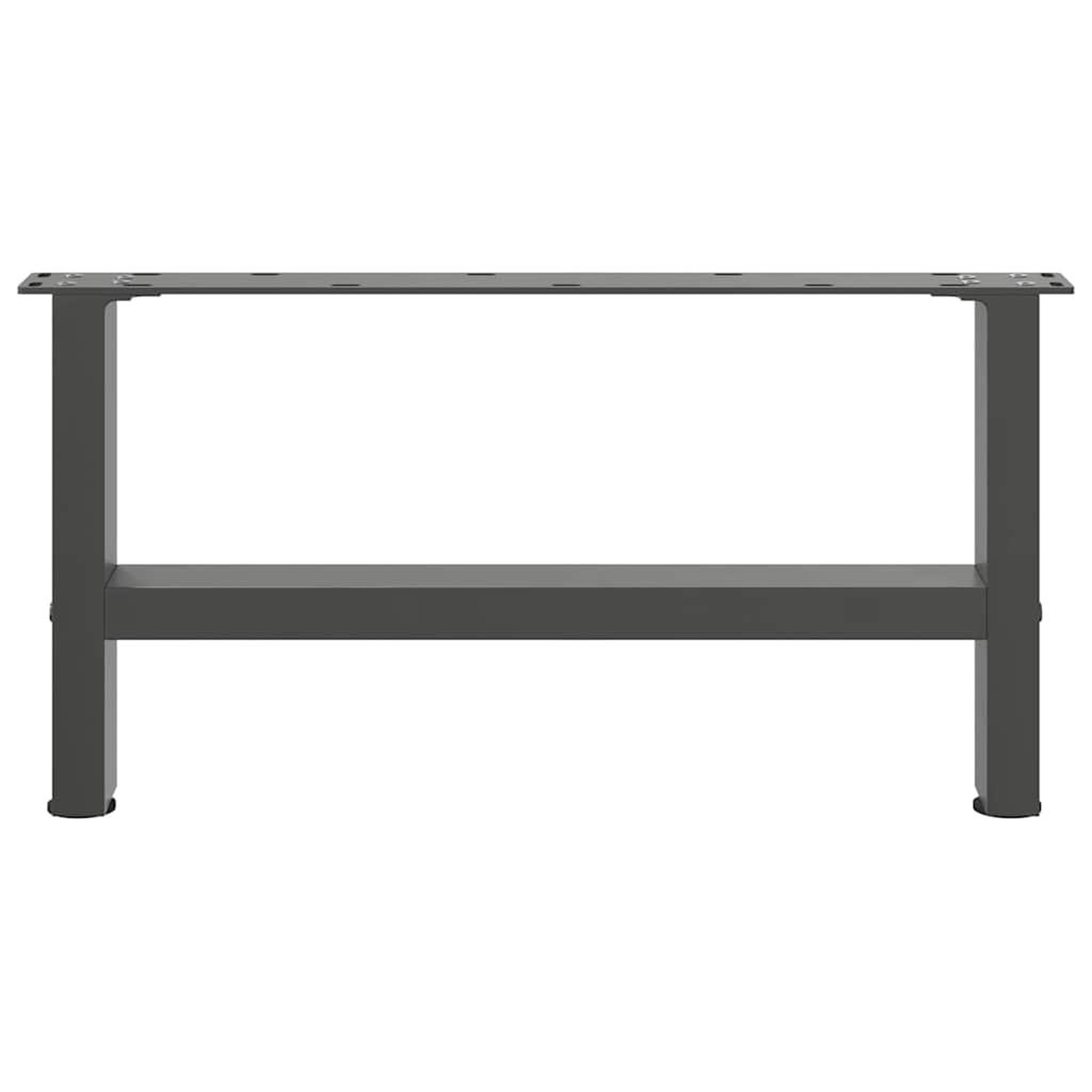 Voir la diapositive 5 : VIDAXL Pieds de table basse anthracite 2 pcs 60x(30-31) cm acier
