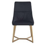 Voir la diapositive 3 : Paris Prix Lot de 2 chaises Matelassées en Velours  Elba  88cm Noir