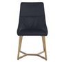 Voir la diapositive 3 : Paris Prix Lot de 2 chaises Matelassées en Velours  Elba  88cm Noir