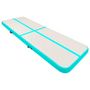 Voir la diapositive 2 : VIDAXL Tapis gonflable de gymnastique avec pompe 400x100x15cm PVC Vert