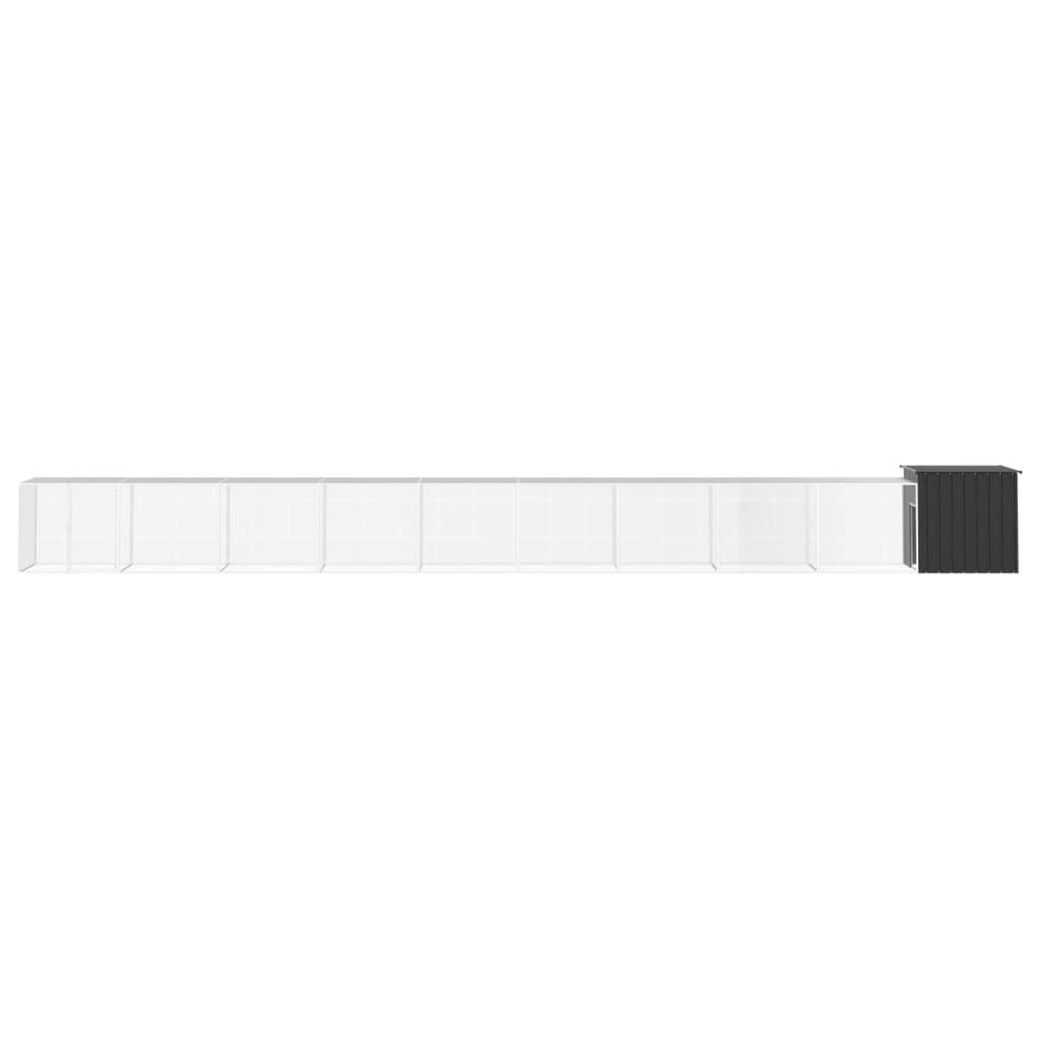 Voir la diapositive 3 : VIDAXL Poulailler Anthracite 1000x91x100 cm Acier galvanise