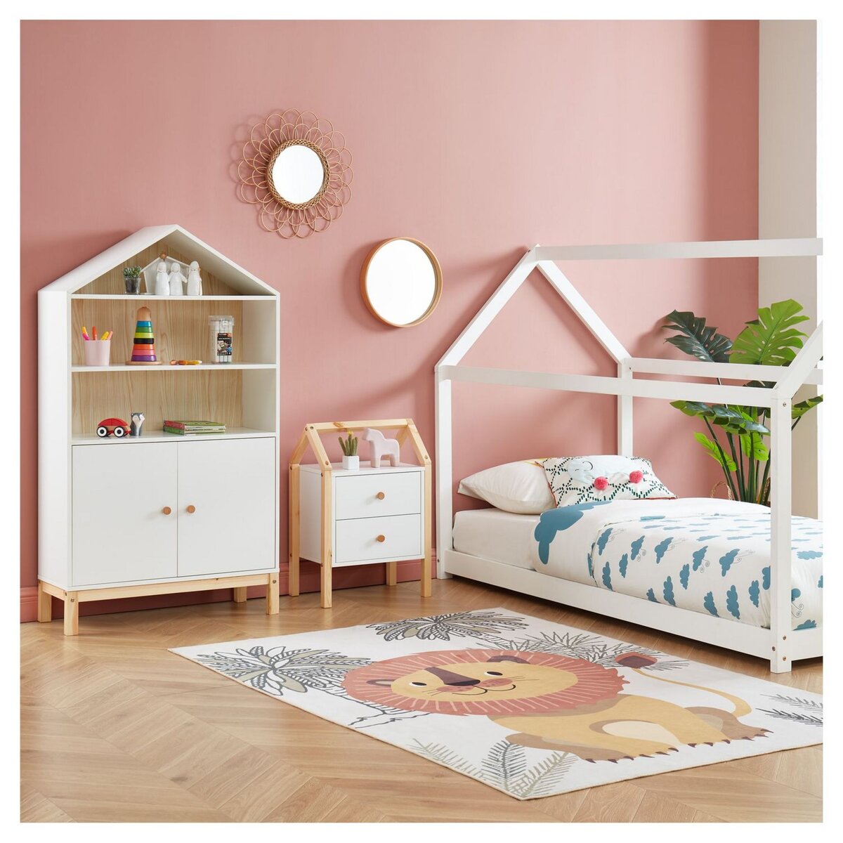 Table de chevet enfant  2 tiroirs L46cm CLEM