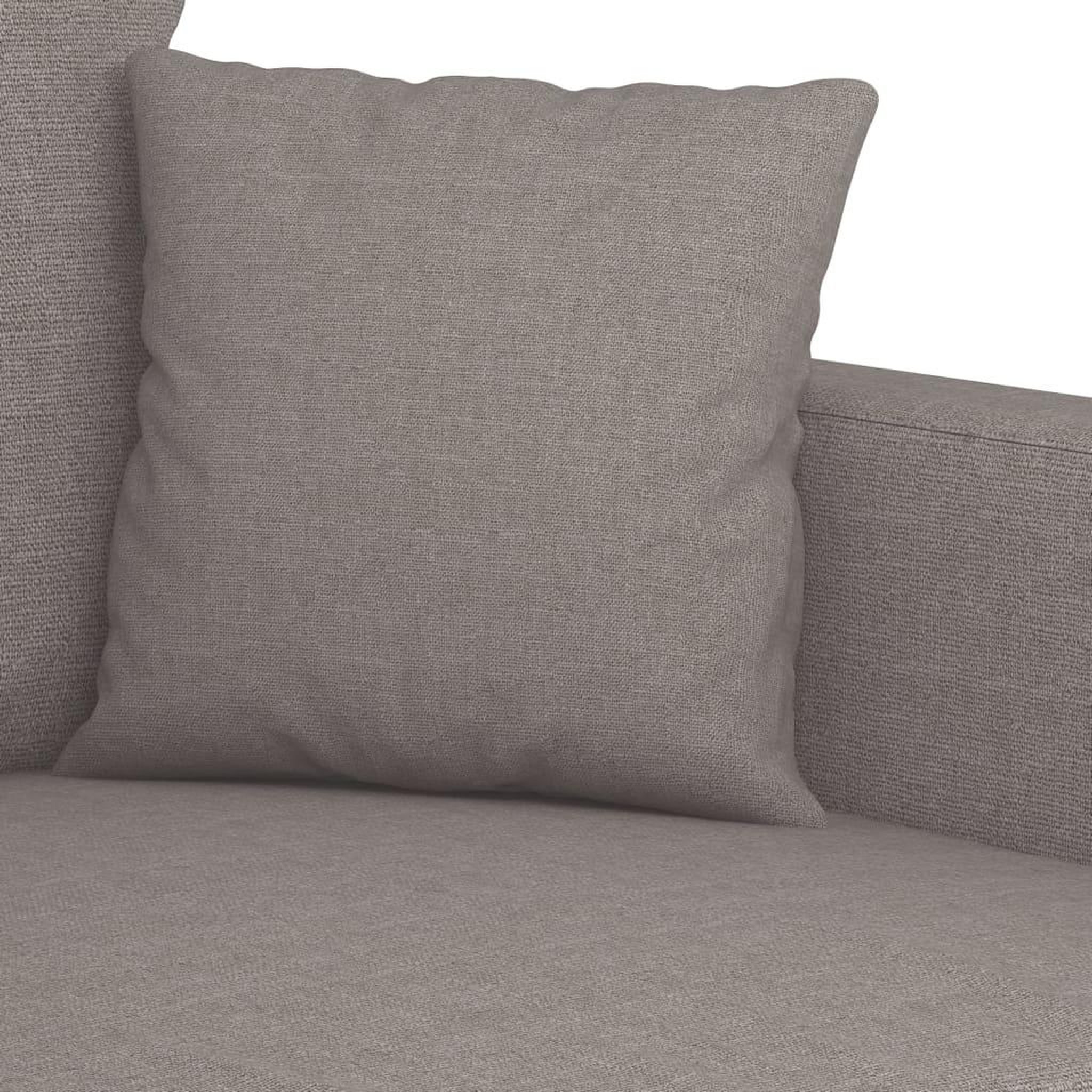 Voir la diapositive 5 : VIDAXL Ensemble de canapes 2 pcs avec coussins Taupe Tissu