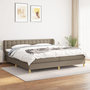 Voir la diapositive 1 : VIDAXL Sommier a lattes de lit avec matelas Taupe 200x200 cm Tissu