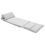 Voir la diapositive 1 : VIDAXL Chaise pliable de sol Gris clair Microfibre